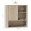 Homcom Armario de Pared Marrón 60 x 20 x 62 cm 3