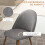 Homcom Sillas de Comedor Gris 50 x 52 x 83 cm 5