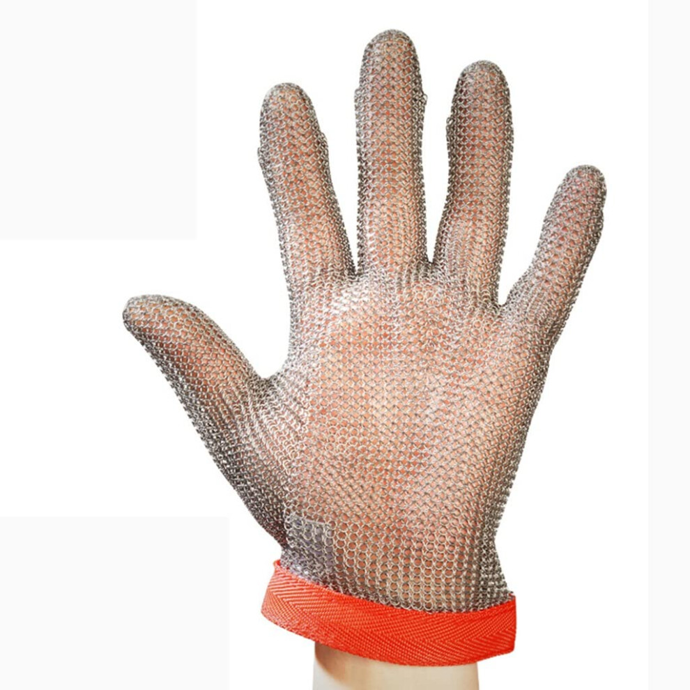 Cut Resistant Chainmail Glove Grade 9 Stainless Steel Mesh With Adjustable Wrist For Kitchen And Meat Cutting (1Pcs/Xs) 9330225582809