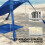Outsunny Toldo de Playa Azul 208 x 200 x 200 cm 6