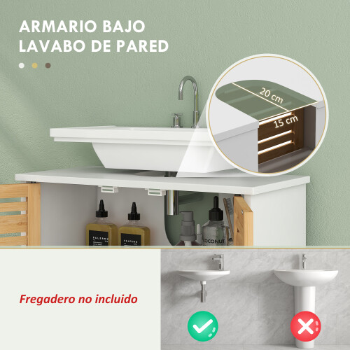 Homcom Conjunto de Baño Blanco 21 x 17 x 78 cm 1
