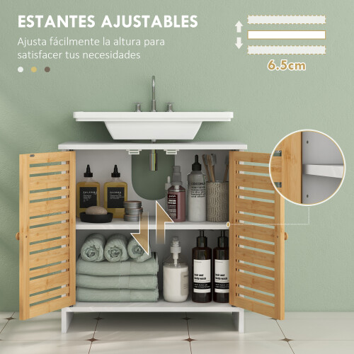 Homcom Conjunto de Baño Blanco 21 x 17 x 78 cm 2