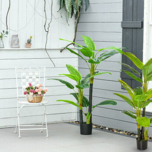 Homcom Plataneras Artificiale Verde 17 x 17 x 150 cm 1