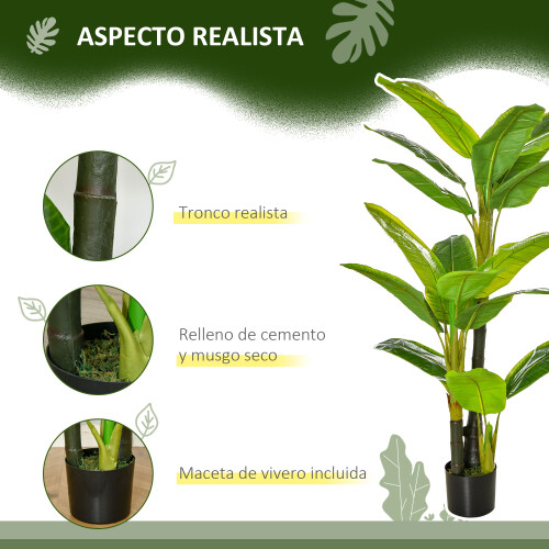 Homcom Plataneras Artificiale Verde 17 x 17 x 150 cm 1