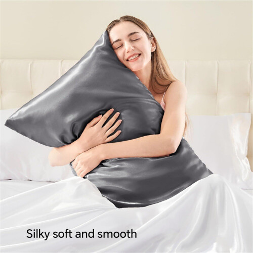 Elegant Home Decoration Satins Pillowcase in-Light Grey A 2