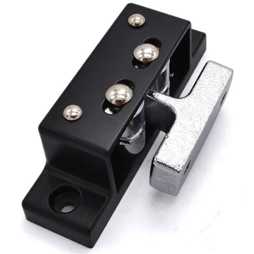 Black TouchType Cabinet Door Latch with Double Roller Catch for Kitchen Cupboards 1Pcs XK8262 2