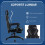 Vinsetto Silla de Oficina Azul 65 x 65 x 129 cm 8