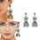 Boucles d'oreilles thème bohème en alliage-rond blanc perle K 5