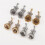 Boucles d'oreilles bohème élégantes en strass,-Rond blanc 6