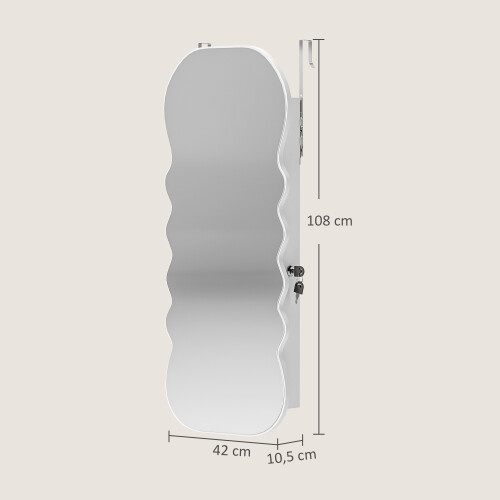 Homcom Armario Joyero Blanco 42 x 10.5 x 108 cm 1