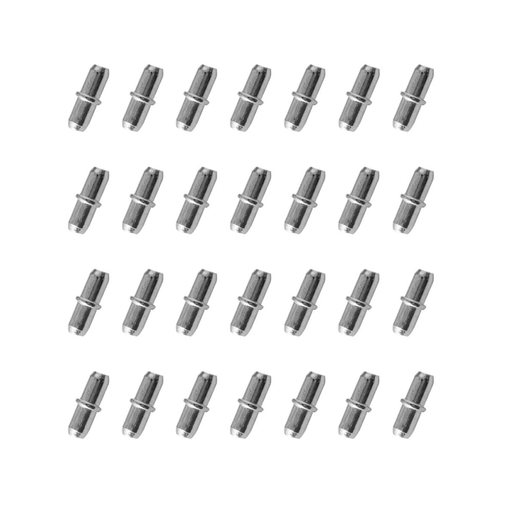 50 Pack 5Mm Nickel Shelf Support Pegs For Cabinets And Bookcases, Durable Metal Pins Silver 9073542835226
