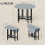 Homcom Mesa Comedor Plegable Gris 100 x 100 x 75 cm 3