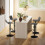 Homcom Taburetes de Bar Negro 38.5 x 40 x 97.5 cm 2