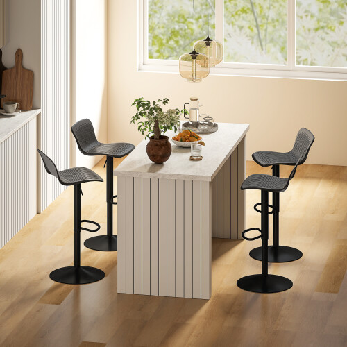 Homcom Taburetes de Bar Negro 38.5 x 40 x 97.5 cm 1