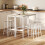 Homcom Conjunto de Bar Blanco 105 x 40 x 90 cm 2