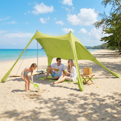 Outsunny Toldo de Playa Verde 208 x 200 x 200 cm 1