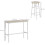 Homcom Conjunto de Bar Blanco 105 x 40 x 90 cm 3
