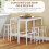 Homcom Conjunto de Bar Blanco 105 x 40 x 90 cm 4