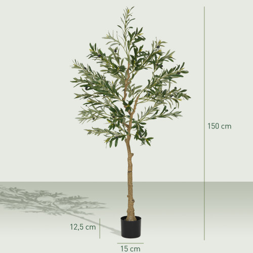 Homcom Olivos Artificiale Verde 15 x 15 x 150 cm 2