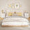 Homcom Mesitas de noche Blanco 40 x 34 x 45 cm 3