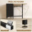 Homcom Mesa Plegable Comedor Marrón 169 x 60 x 75 cm 5