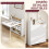 Homcom Mesa Plegable Comedor Blanco 78.5 x 91 x 93 cm 4