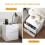 Homcom Mesitas de noche Blanco 40 x 34 x 45 cm 6