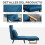 Homcom Sofás Cama Individuale Azul 63 x 73 x 81 cm 6