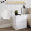 Homcom Mesitas de noche Blanco 40 x 34 x 45 cm 2