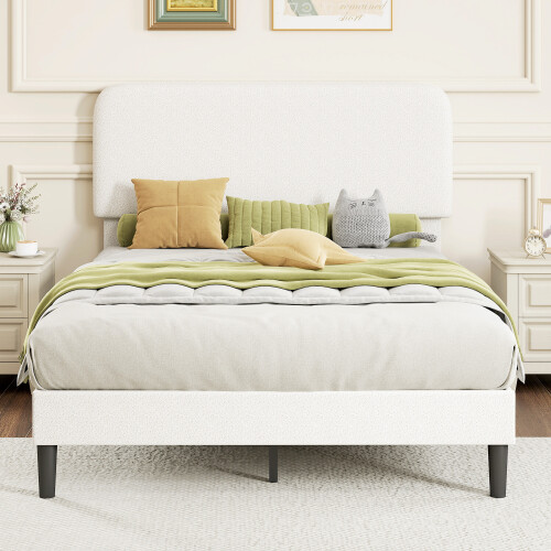 Homcom Estructura de Cama Blanco 146 x 194 x 117 cm 1