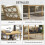 Outsunny Muebles de Jardín Beige 190 x 130 x 80 cm 8