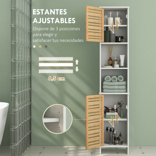 Homcom Conjunto de Baño Blanco 35 x 30 x 170 cm 2
