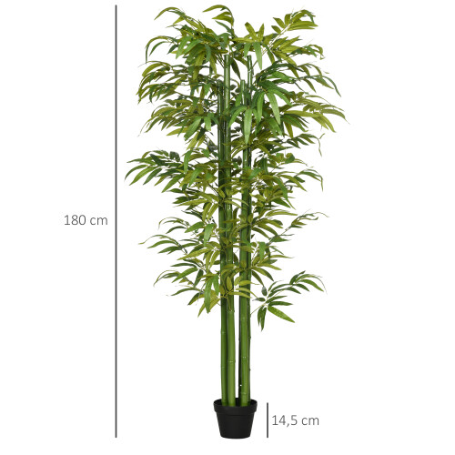 Homcom Bambú Artificiale Verde 17 x 17 x 180 cm 2