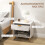 Homcom Mesitas de Noche Blanco 50 x 40 x 47 cm 5