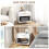 Homcom Mesitas de Noche Blanco 50 x 40 x 47 cm 6