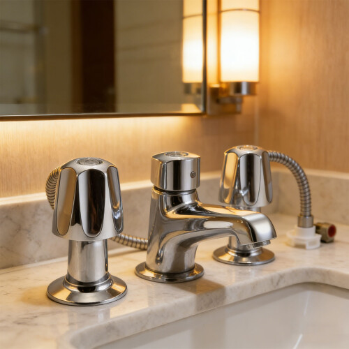 Concealed Bathtub Faucet Downspout With Temperature Control-Y 2