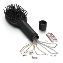 Hidden Stash Hair Brush Diversion Safe with Hidden Storage Design for Cash and Jewelry Travel Use