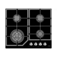 HYE 60 x 60 Built-In 4 Burner Gas Hob - Black