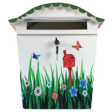 Large Capacity Wall Mounted Mailbox, Decorative Nordic Iron Mail Box for Home and Garden