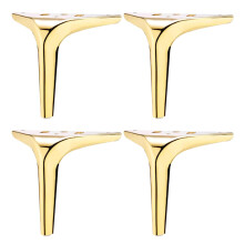 4 Pcs Gold Metal Furniture Legs 150mm, Modern Triangle Sofa Cabinet Legs, Stable and Easy DIY Installation