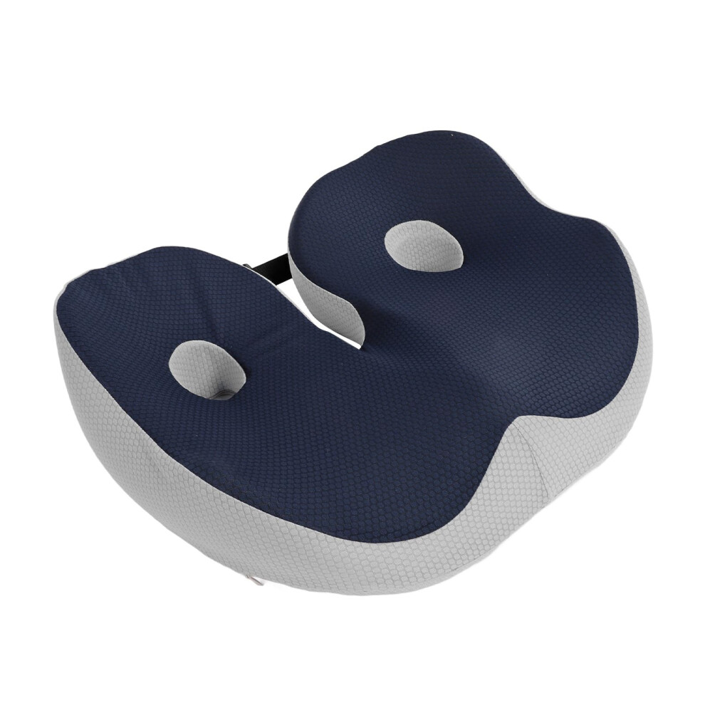 Blue Memory Foam Seat Cushion For Sciatica Pain Relief, Ergonomic Donut Pillow For Tailbone Pain, Navy
