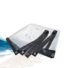 Clear Waterproof Heavy Duty Tarp with Grommets 3.3x3.3ft, Transparent Cover for Outdoor, Patio, Greenhouse