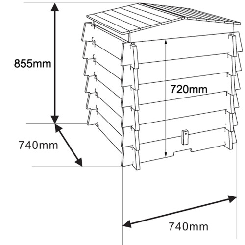 Actiasgear Wooden Compost Bin 328L BeeHive Style 2