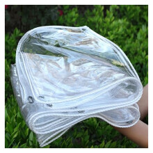 Clear PVC Tarpaulin Waterproof Tear‑Resistant Sheet for Outdoor Balcony Garden Patio Cover 1.9x1.9m