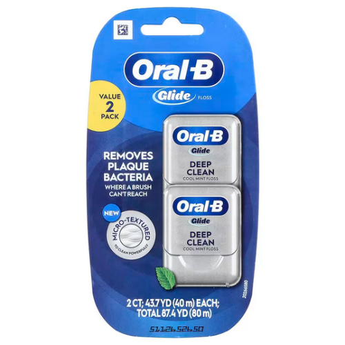 Oral-B Oral-B, Glide, Deep Clean Floss, Cool Mint, 2 Pack, 43.7 yd (40 m) Each