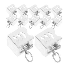 12Pcs Stainless Steel Curtain Track End Caps for Sliding Drapes, Wall and Ceiling Mount, Durable Modern Finish