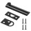 Matte Black Door Bolt 3 Inch Solid Brass Surface Latch Heavy Duty Security Lock with Screws 1
