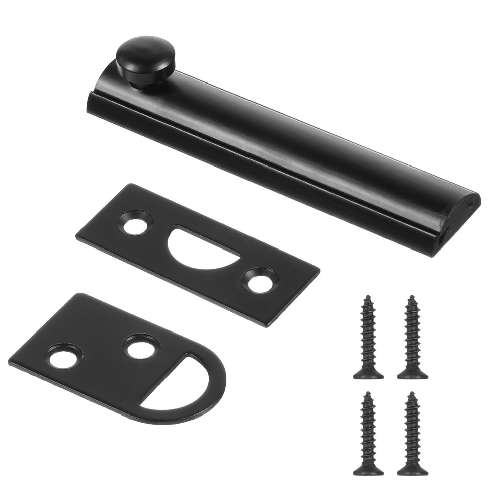 Matte Black Door Bolt 3 Inch Solid Brass Surface Latch Heavy Duty Security Lock With Screws 9073542835660