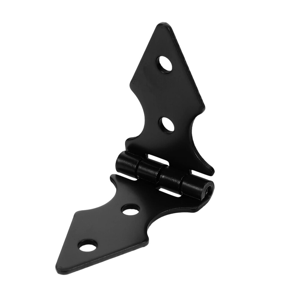 Heavy Duty Self Closing Door Hinge 2Pcs Black Iron Fence Hinge With Silent Smooth Operation And Reversible Install 9073542835974