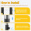 Folding Table Leg Extensions, Steel, Height Adjustable, 44 cm (20 cm) 5